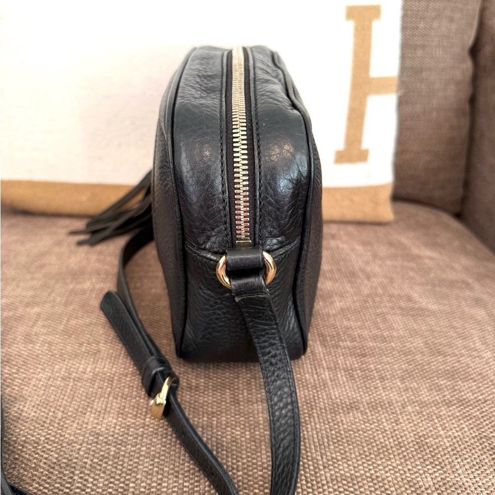 Gucci authentic disco soho crossbody bag black leather small size tassels - Picture 6 of 16